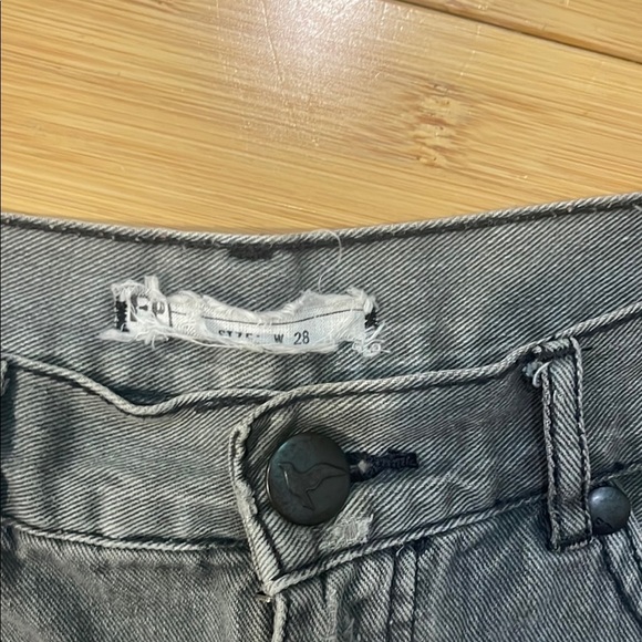 Free People Grey Denim Shorts - Picture 2 of 12